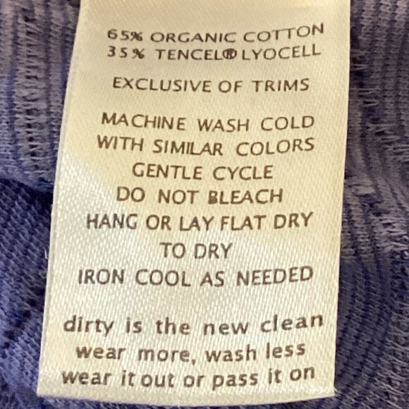 Toad&Co Organic Cotton Blend Textured Wave Tank Top Sz M Blue 270K - Picture 7 of 7